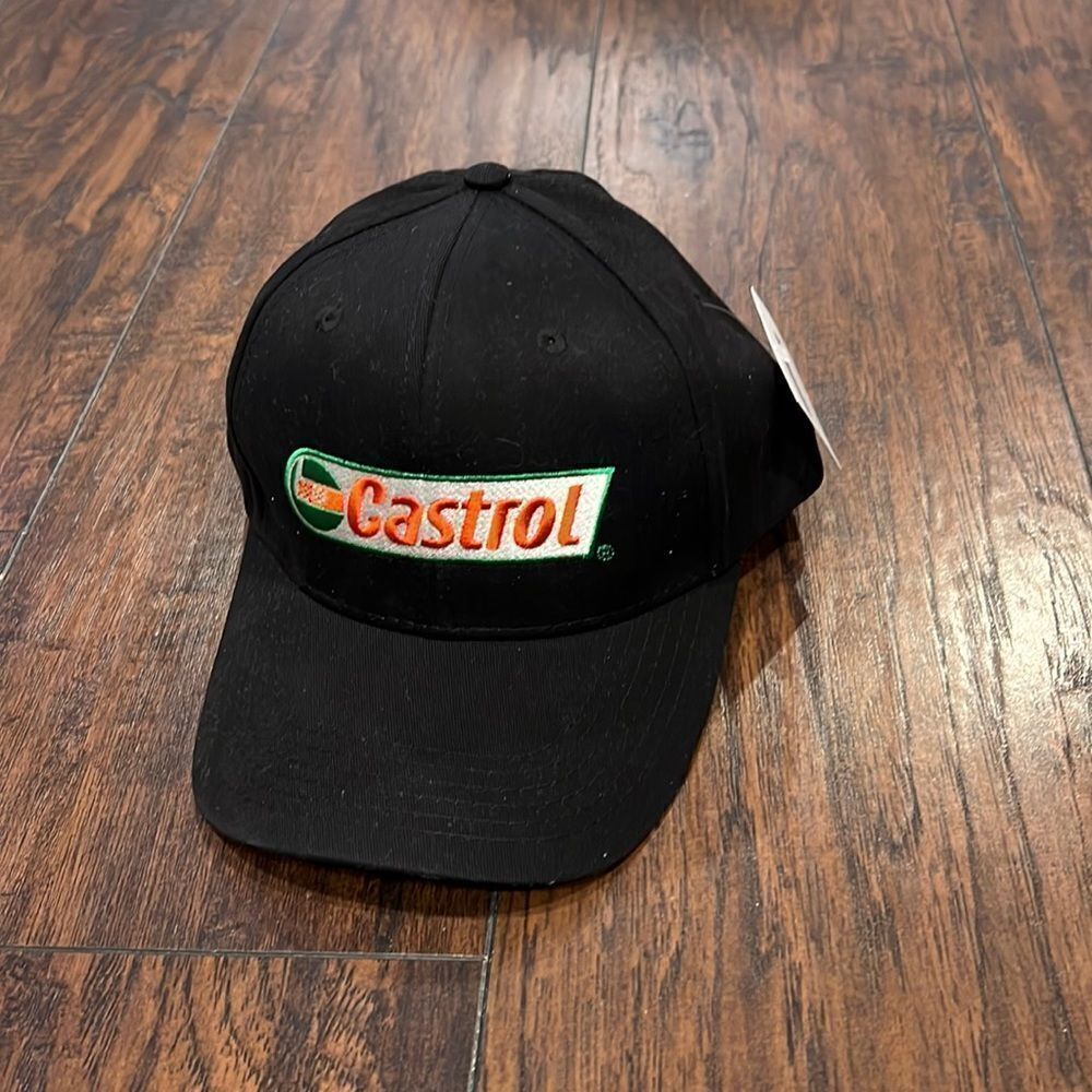 CASTROL Motor Oil Embroidered Baseball Trucker ‎ Hat Cap  Black Strapback